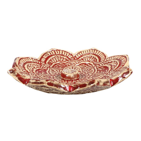 Wierookhouder keramiek rood