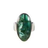 Zilveren ring gem silica maat 18 | ovaal 2,6 x 1,3 cm Zilveren ring gem silica maat 18 | ovaal 2,6 x 1,3 cm