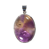 Zilveren hanger ametrien | ovaal 3,5 x 2,6 cm Zilveren hanger ametrien | ovaal 3,5 x 2,6 cm