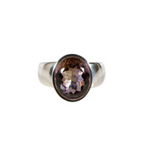Zilveren ring ametrien maat 18,5 | ovaal facet 1,4 x 1,2 cm Zilveren ring ametrien maat 18,5 | ovaal facet 1,4 x 1,2 cm