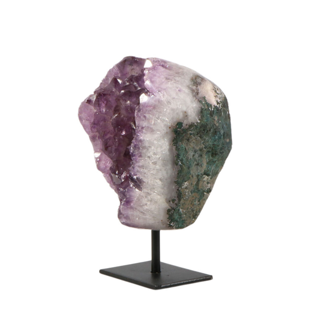 Amethist cluster op standaard 11,7 x 9 x 9,1 cm | 1277 gram Amethist cluster op standaard 11,7 x 9 x 9,1 cm | 1277 gram