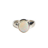 Zilveren ring opaal (edel) maat 18 | ovaal 1,1 x 1 cm Zilveren ring opaal (edel) maat 18 | ovaal 1,1 x 1 cm