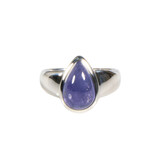 Zilveren ring tanzaniet maat 18 | druppel 1,2 x 0,8 cm Zilveren ring tanzaniet maat 18 | druppel 1,2 x 0,8 cm