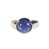 Zilveren ring tanzaniet maat 18 | rond 1 cm Zilveren ring tanzaniet maat 18 | rond 1 cm