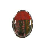 Zilveren ring heliotoop maat 18 | ovaal 2,7 x 2 cm Zilveren ring heliotoop maat 18 | ovaal 2,7 x 2 cm
