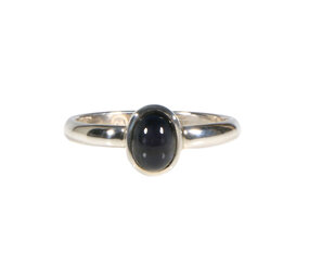 Zilveren ring indigoliet (blauwe toermalijn) maat 17 | ovaal 6 x 4 mm Zilveren ring indigoliet (blauwe toermalijn) maat 17 | ovaal 6 x 4 mm