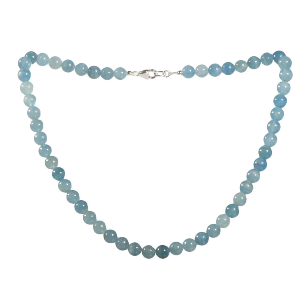 Aragoniet (blauw) ketting 8 mm kralen