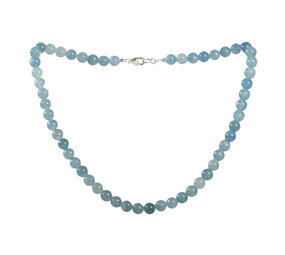 Aragoniet (blauw) ketting 8 mm kralen Aragoniet (blauw) ketting 8 mm kralen