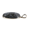 Zilveren hanger agaat (spook) | ovaal 3,1 x 1,9 cm (1) Zilveren hanger agaat (spook) | ovaal 3,1 x 1,9 cm (1)