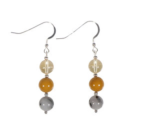 Zilveren oorbellen chronische vermoeidheid 8 mm kralen Zilveren oorbellen chronische vermoeidheid 8 mm kralen