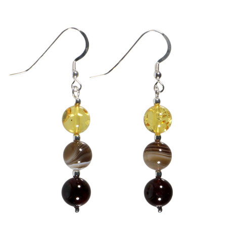 Zilveren oorbellen zelfvertrouwen 8 mm kralen Zilveren oorbellen zelfvertrouwen 8 mm kralen