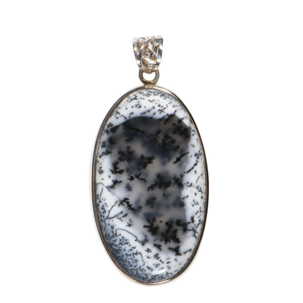 Zilveren hanger merliniet | ovaal 4,4 x 2,5 cm Zilveren hanger merliniet | ovaal 4,4 x 2,5 cm