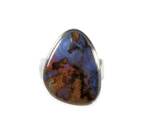 Zilveren ring opaal (Boulder) maat 19 1/2 | 2,4 x 1,8 cm Zilveren ring opaal (Boulder) maat 19 1/2 | 2,4 x 1,8 cm