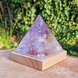 Gouden driehoek piramide lampje | 8,8 x 8,8 x 8,8 cm