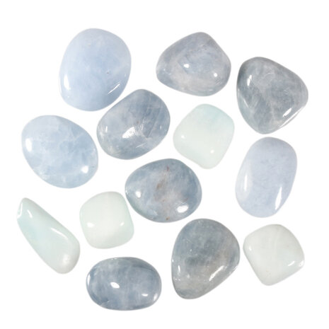 Calciet (blauw) steen getrommeld 10 - 20 gram