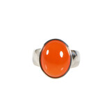 Zilveren ring carneool maat 17 | ovaal 1,5 x 1,1 cm