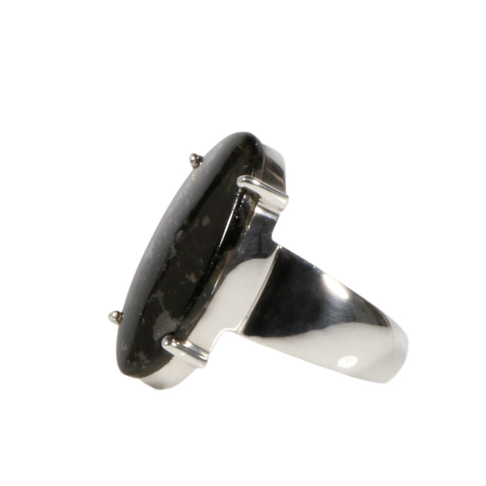 Zilveren ring nuummiet maat 18 | ovaal gezet 2,5 x 1,5 cm Zilveren ring nuummiet maat 18 | ovaal gezet 2,5 x 1,5 cm