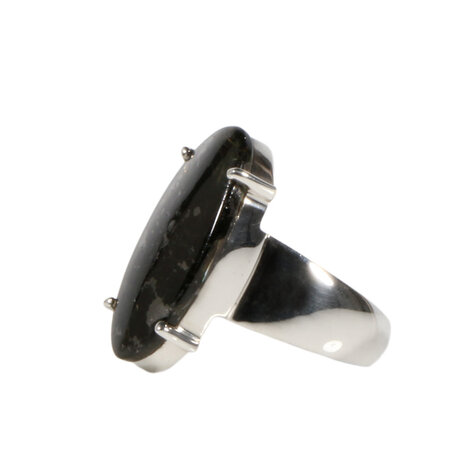 Zilveren ring nuummiet maat 18 | ovaal gezet 2,5 x 1,5 cm Zilveren ring nuummiet maat 18 | ovaal gezet 2,5 x 1,5 cm