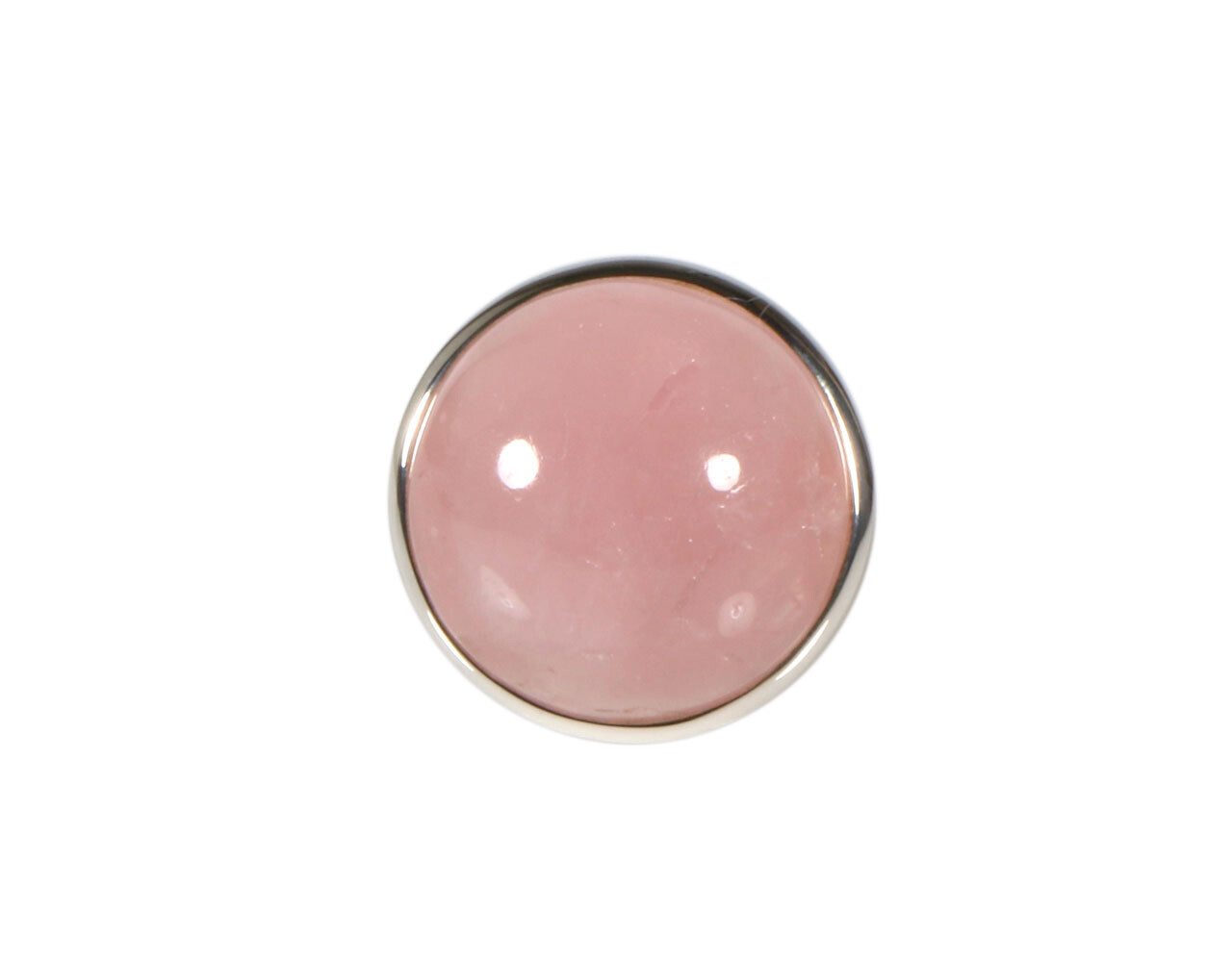 Zilveren ring rozenkwarts maat 19 1/2 | rond 2,1 cm Zilveren ring rozenkwarts maat 19 1/2 | rond 2,1 cm