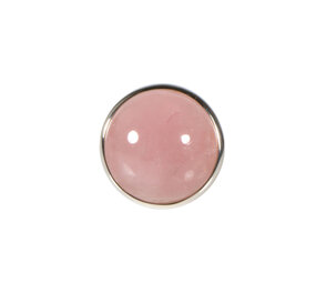 Zilveren ring rozenkwarts maat 19 1/2 | rond 2,1 cm Zilveren ring rozenkwarts maat 19 1/2 | rond 2,1 cm