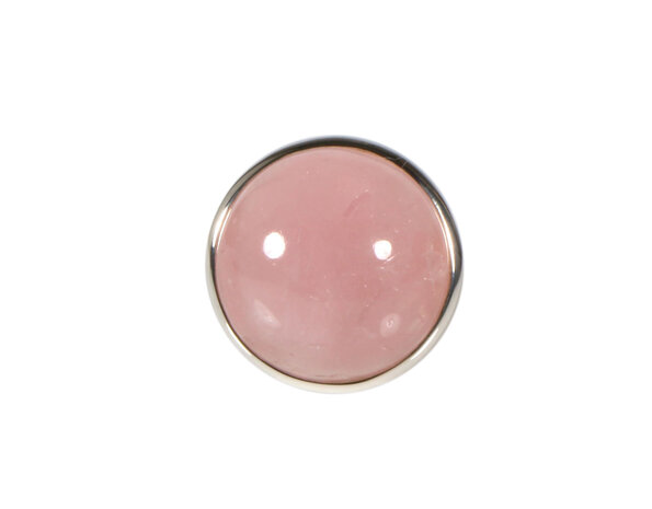 Zilveren ring rozenkwarts maat 19 1/2 | rond 2,1 cm Zilveren ring rozenkwarts maat 19 1/2 | rond 2,1 cm