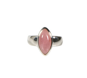 Zilveren ring rozenkwarts maat 18 1/2 | markies 1,6 x 0,75 cm Zilveren ring rozenkwarts maat 18 1/2 | markies 1,6 x 0,75 cm