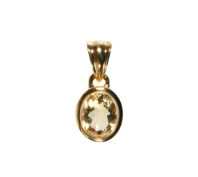 Gold filled hanger citrien | ovaal facet 10 x 8 mm Gold filled hanger citrien | ovaal facet 10 x 8 mm