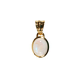 Gold filled hanger maansteen (regenboog) | ovaal 10 x 8 mm Gold filled hanger maansteen (regenboog) | ovaal 10 x 8 mm