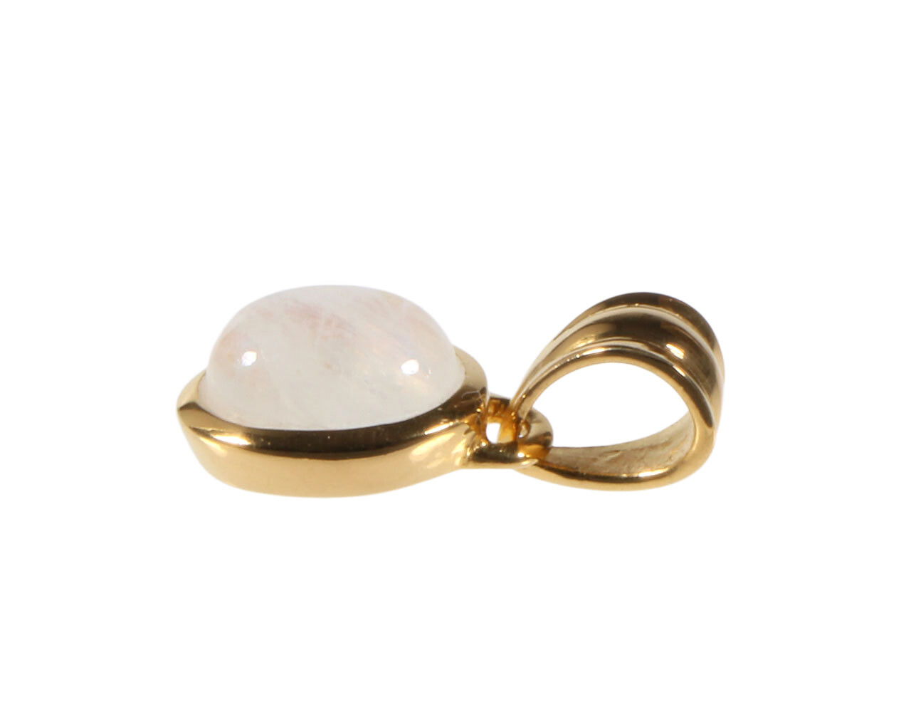 Gold filled hanger maansteen (regenboog) | ovaal 10 x 8 mm Gold filled hanger maansteen (regenboog) | ovaal 10 x 8 mm