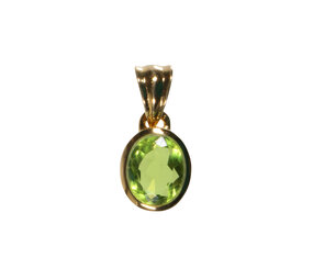 Gold filled hanger peridoot | ovaal facet 10 x 8 mm Gold filled hanger peridoot | ovaal facet 10 x 8 mm