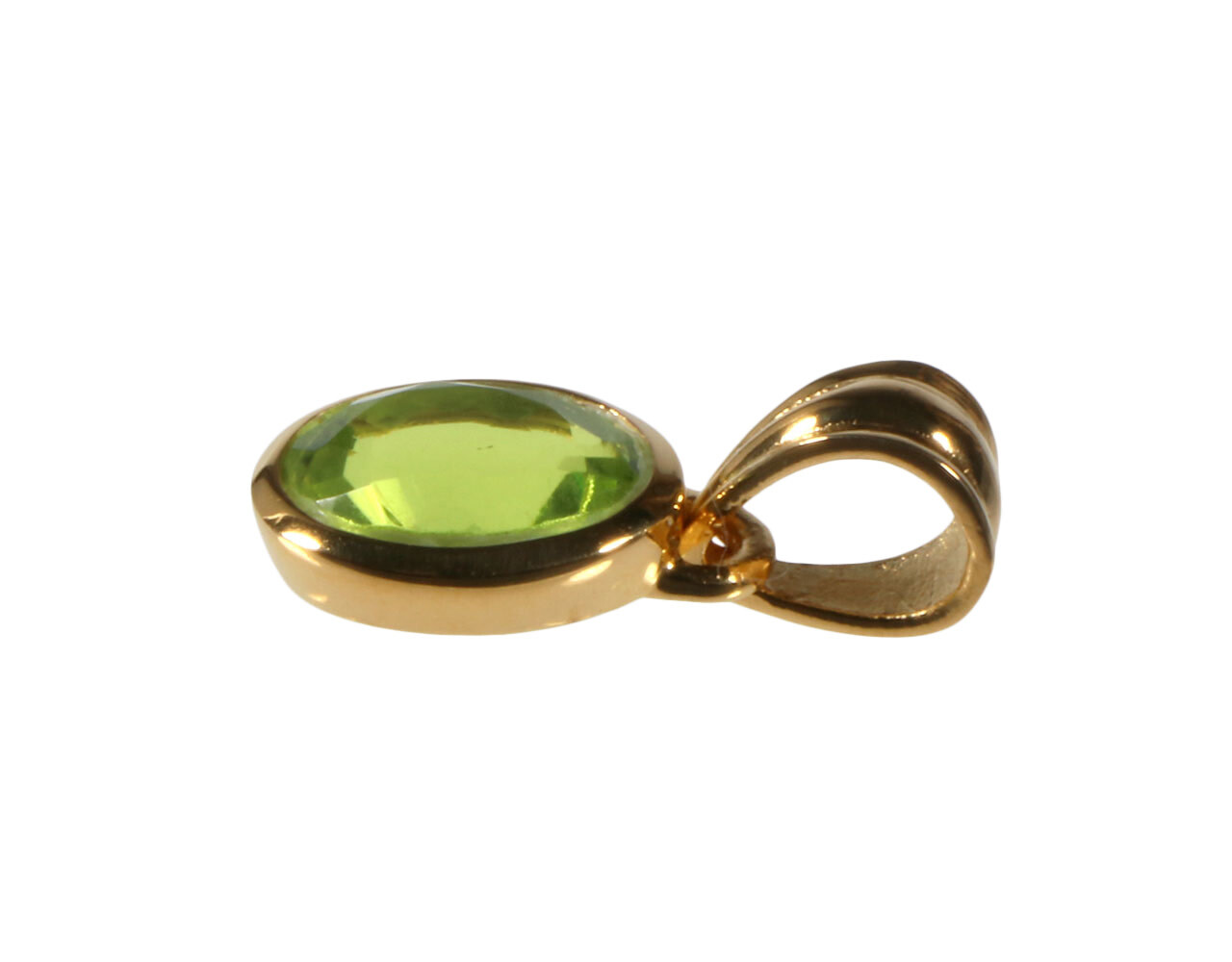 Gold filled hanger peridoot | ovaal facet 10 x 8 mm