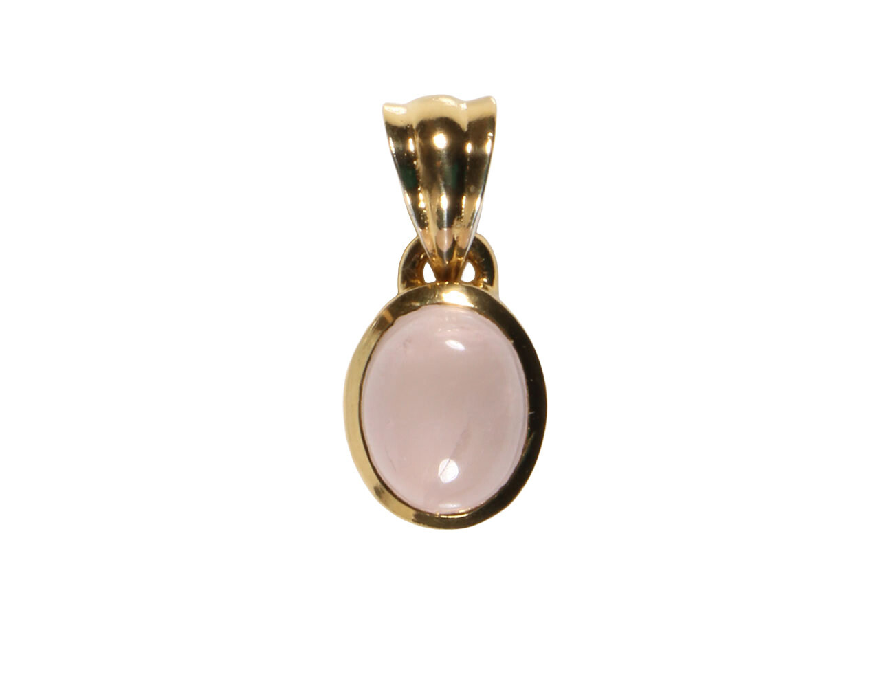 Gold filled hanger rozenkwarts | ovaal 10 x 8 mm Gold filled hanger rozenkwarts | ovaal 10 x 8 mm