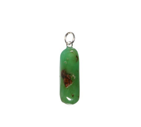 Chrysopraas hanger met zilveren oogje Chrysopraas hanger met zilveren oogje