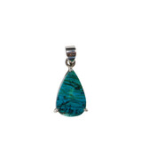 Zilveren hanger chrysocolla met malachiet | druppel 2 x 1,3 cm Zilveren hanger chrysocolla met malachiet | druppel 2 x 1,3 cm