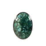 Zilveren ring gem silica maat 18 1/2 | ovaal 2,7 x 1,8 cm Zilveren ring gem silica maat 18 1/2 | ovaal 2,7 x 1,8 cm