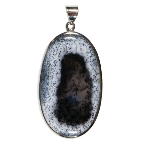 Zilveren hanger merliniet | ovaal 4,5 x 2,6 cm Zilveren hanger merliniet | ovaal 4,5 x 2,6 cm