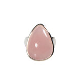 Zilveren ring rozenkwarts maat 18 1/2 | druppel 2,4 x 1,8 cm Zilveren ring rozenkwarts maat 18 1/2 | druppel 2,4 x 1,8 cm