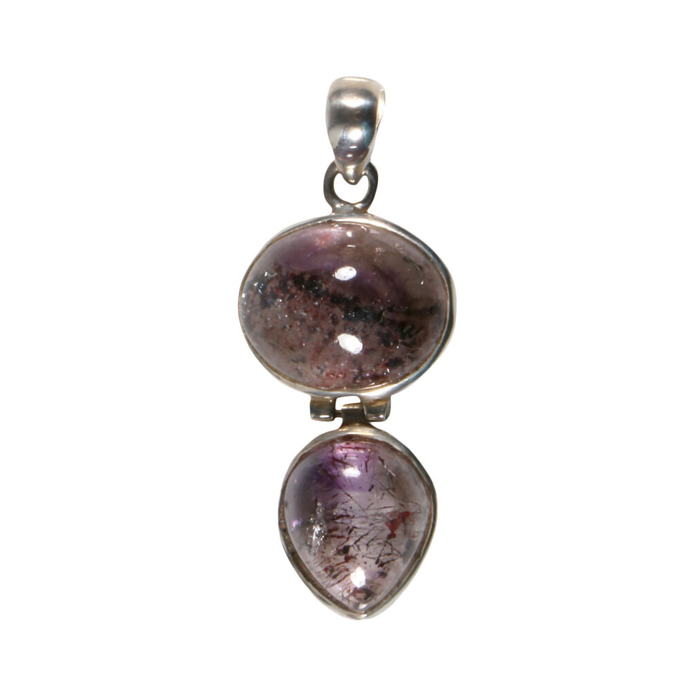 Zilveren hanger super seven | ovaal en druppel 4,1 cm lang Zilveren hanger super seven | ovaal en druppel 4,1 cm lang