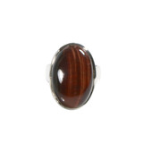 Zilveren ring tijgeroog (rood) maat 18 1/2 | ovaal 2,4 x 1,6 cm Zilveren ring tijgeroog (rood) maat 18 1/2 | ovaal 2,4 x 1,6 cm