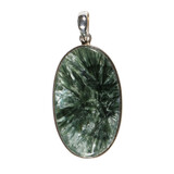 Zilveren hanger serafiniet | ovaal 4,3 x 2,5 cm