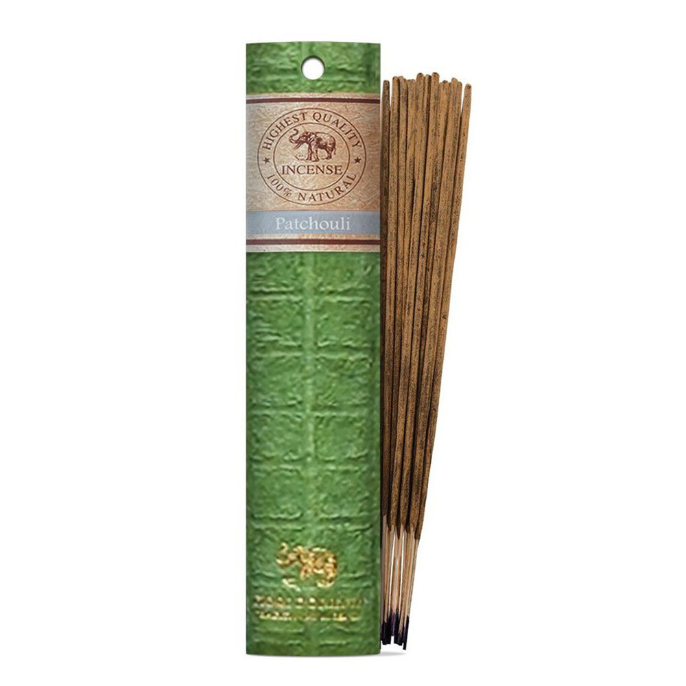Patchouli wierook | Golden elephant | 10 stokjes Patchouli wierook | Golden elephant | 10 stokjes