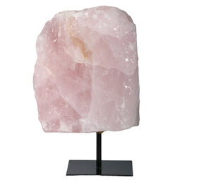 Rozenkwarts ruw op standaard 15,5 x 12,5 x 10 cm | 2968 gram Rozenkwarts ruw op standaard 15,5 x 12,5 x 10 cm | 2968 gram