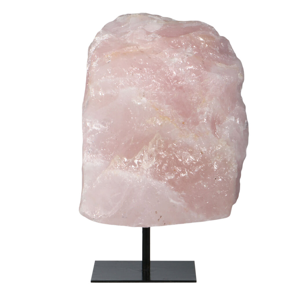 Rozenkwarts ruw op standaard 15,5 x 12,5 x 10 cm | 2968 gram Rozenkwarts ruw op standaard 15,5 x 12,5 x 10 cm | 2968 gram