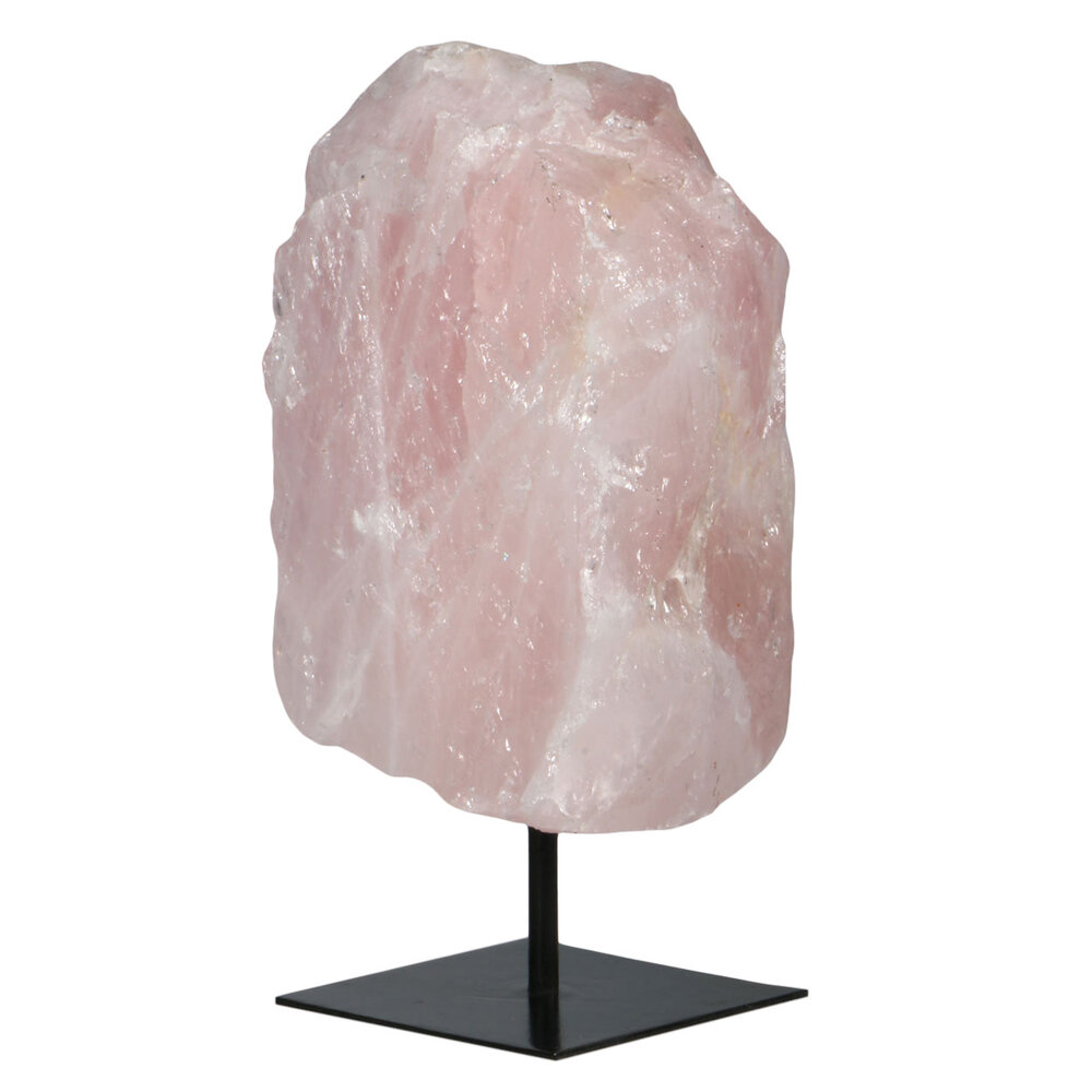 Rozenkwarts ruw op standaard 15,5 x 12,5 x 10 cm | 2968 gram Rozenkwarts ruw op standaard 15,5 x 12,5 x 10 cm | 2968 gram