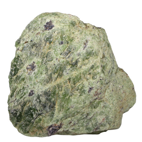 Peridoot met lepidoliet ruw staand 14 x 14 x 8,5 cm | 2762 gram