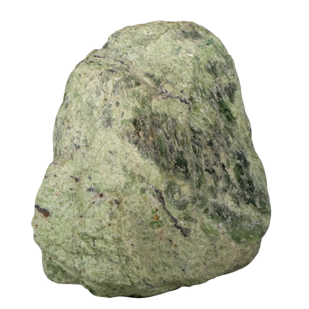 Peridoot met lepidoliet ruw staand 14 x 14 x 8,5 cm | 2762 gram