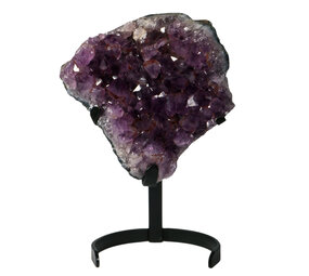 Amethist cluster met hematiet 22 x 21 x 7 cm / 3170 gram | op standaard