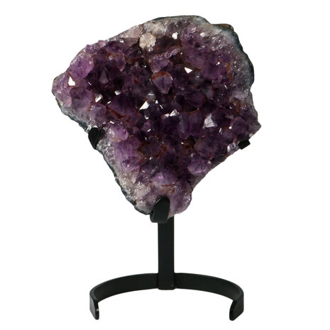 Amethist cluster met hematiet 22 x 21 x 7 cm / 3170 gram | op standaard