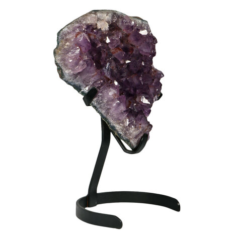 Amethist cluster met hematiet 22 x 21 x 7 cm / 3170 gram | op standaard