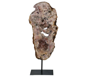 Amethist (roze) op standaard 37 x 18 x 3 cm | 3421 gram Amethist (roze) op standaard 37 x 18 x 3 cm | 3421 gram